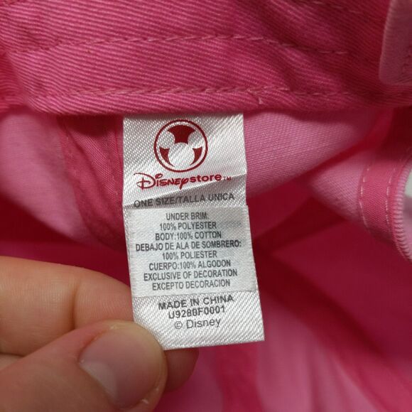 Disney Store Women's Mickey Mouse Strapback Hat Pink Size OS Rhinestone - Picture 10 of 10